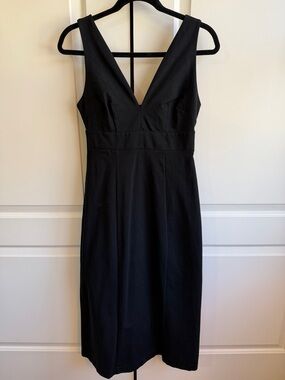 Boden Black V‑Neck Midi Dress